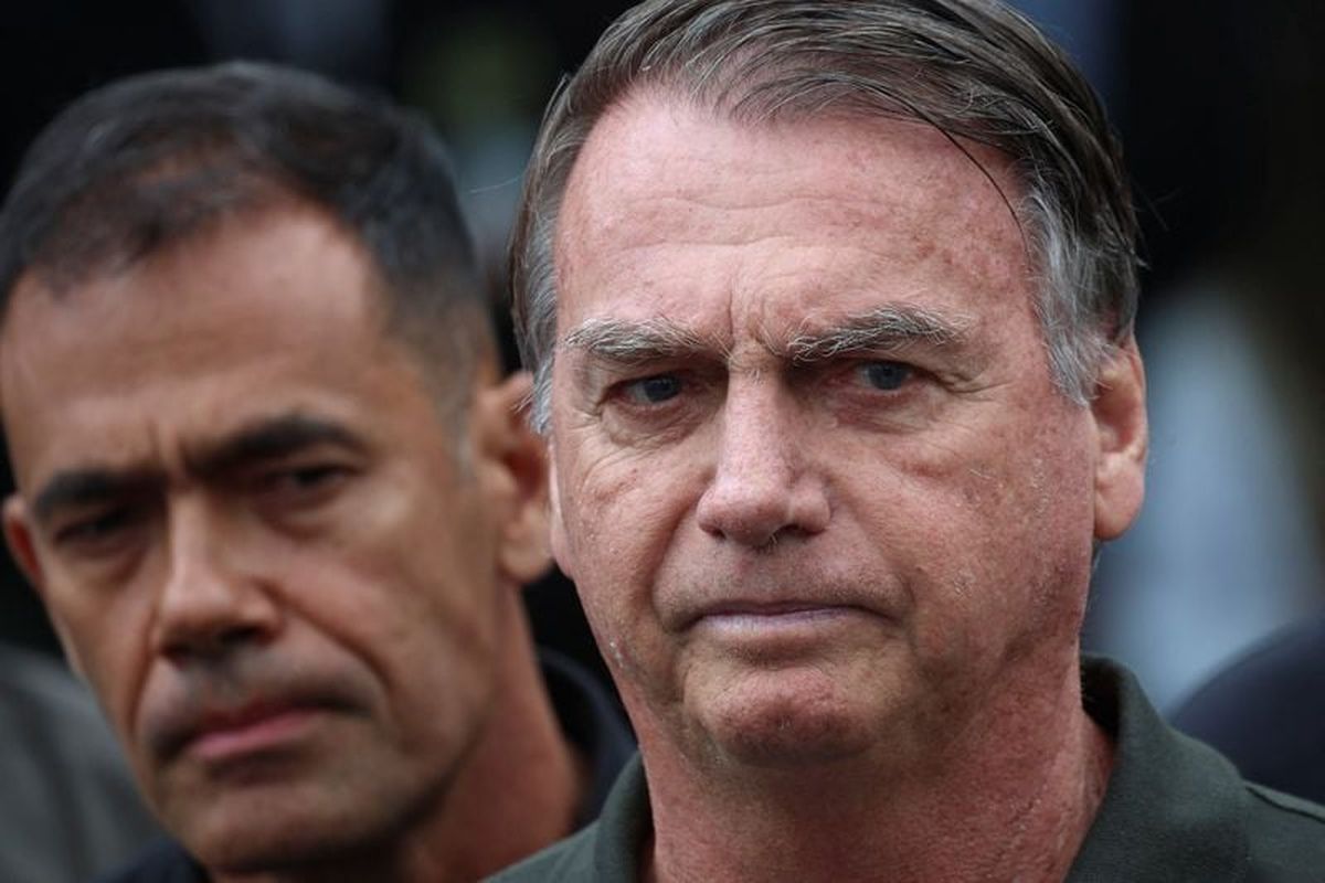Former Brazilian President Jair Bolsonaro leaves the hospital where he went to undergo a skin surgery procedure, authorized by Supreme Court Justice Alexandre de Moraes, leaving the house arrest after being convicted by a Supreme Court majority of plotting a coup to remain in power after losing the 2022 election, in Brasilia, Brazil, Sept. 14.  (Reuters )