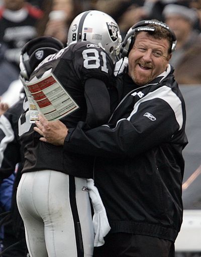Raiders interim coach Tom Cable has gone 3-8 since taking over. (Associated Press / The Spokesman-Review)
