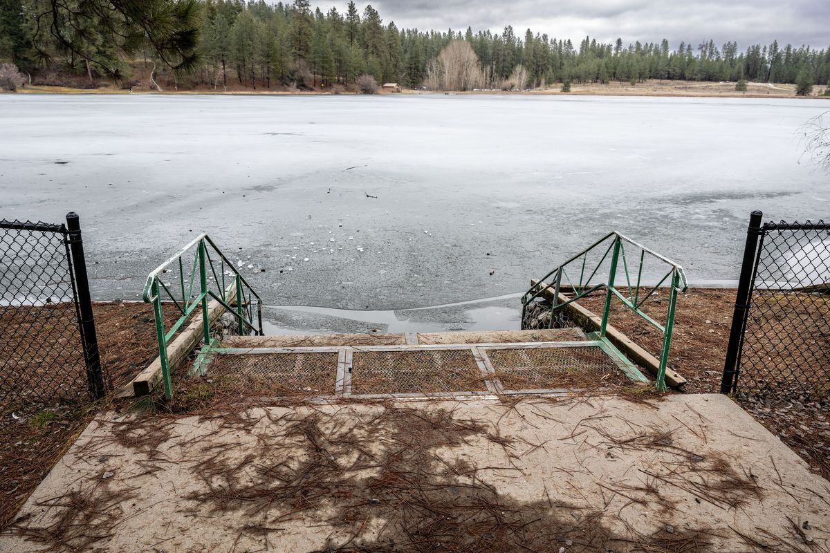 Spokane County will be working on Bear Lake Regional Park this spring, replacing the stairways at the shoreline with a beach, building a new picnic shelter, adding new paved walkways and replacing the existing dock.  (COLIN MULVANY/THE SPOKESMAN-REVI)