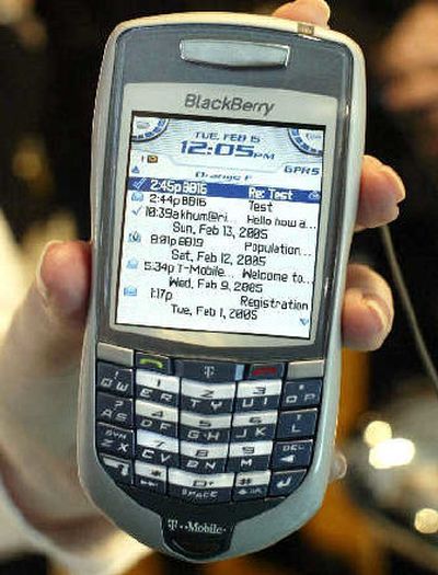 
The BlackBerry 7100t. 
 (Associated Press / The Spokesman-Review)