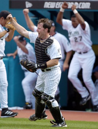 Mike Redmond played for the Marlins for seven years. Now he is their manager. (Associated Press)
