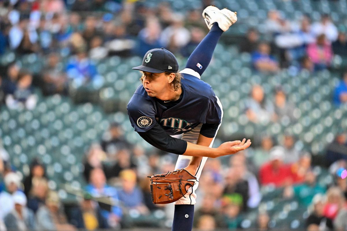 Logan Gilbert proved to be the Seattle Mariners’ best pitcher last season, being named to the American League All-Star team. (Tribune News Service)