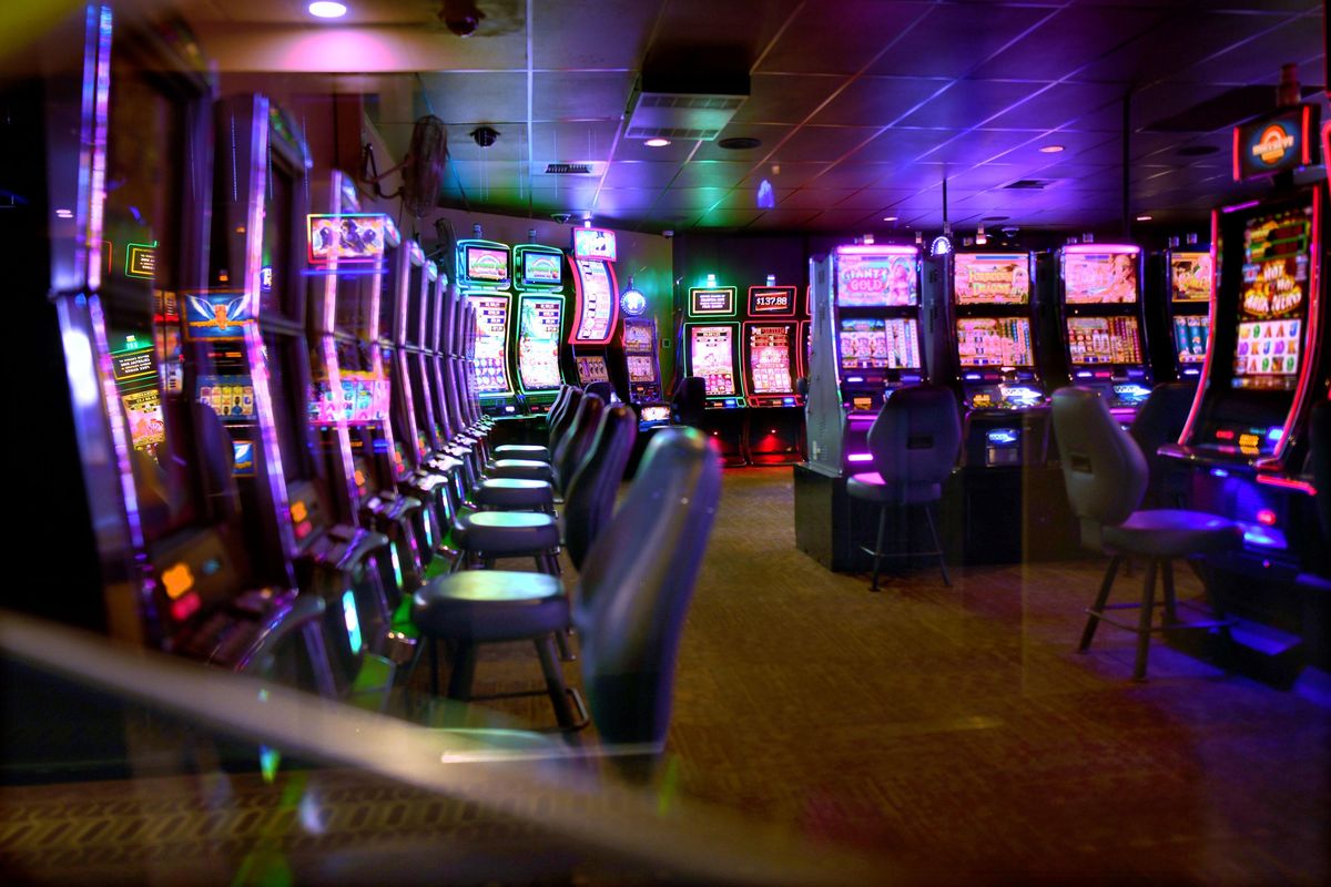 The gambling area at Best Western Plus Kootenai River Inn Casino & Spa in Bonners Ferry is closed due to coronavirus on Thursday, March 26, 2020. (Kathy Plonka / The Spokesman-Review)