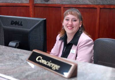 
Donna Abbott is the concierge at Idaho Trust National Bank, a financial services company in Coeur d'Alene. 
 (Jesse Tinsley / The Spokesman-Review)