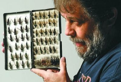 
John Newberry of Chewelah was recently honored as the inaugural inductee into the Washington Federation of Fly Fishers Fly Tying Hall of Fame. 
 (Brian Plonka / The Spokesman-Review)