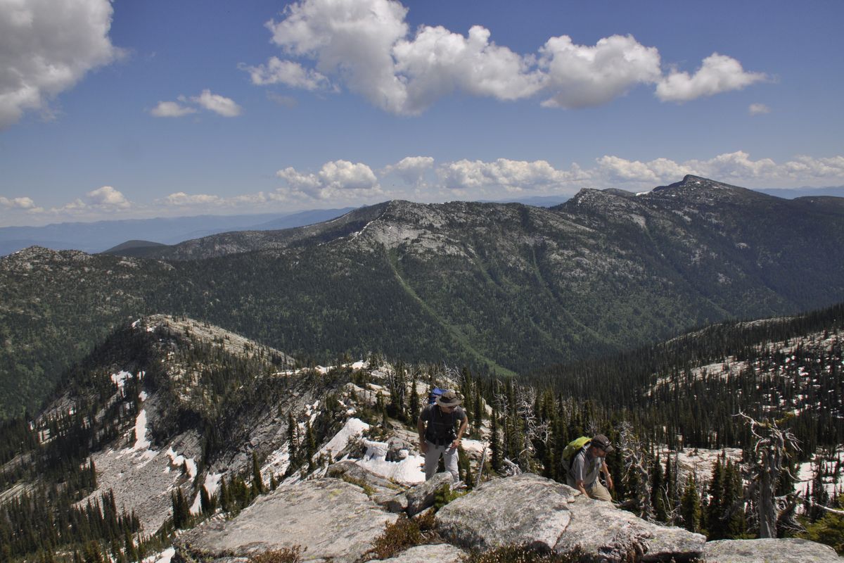 The upper Pack River drainage, as seen in this photo from a ridge bordering the north side of upper Beehive Lake, is popular with hikers headed for the Idaho Selkirk Mountains. (Rich Landers)