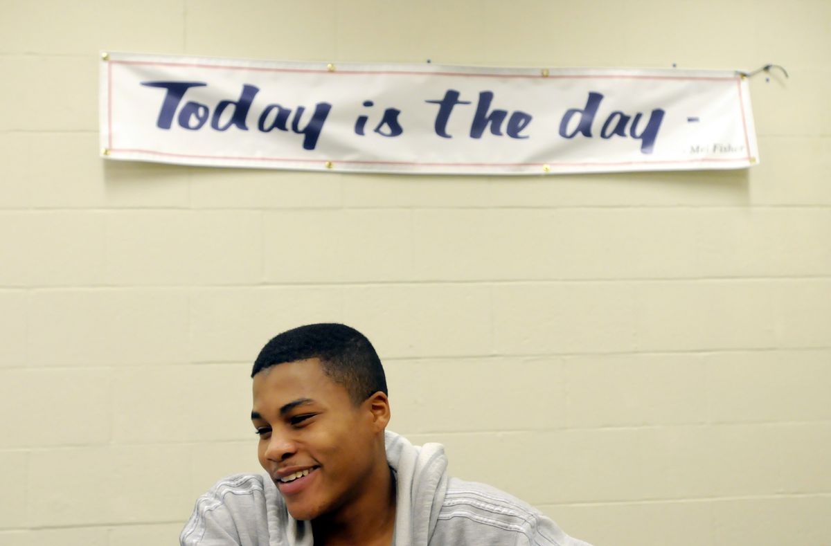 Kenny Andrews, 18, is participating in the new program at Geiger Corrections Center aimed at preparing inmates for life after prison.  (Photos by JESSE TINSLEY / The Spokesman-Review)