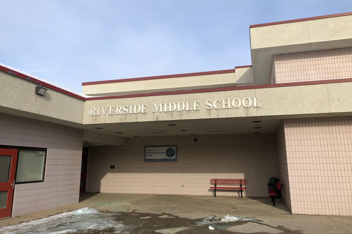 Voters are being asked by the Riverside School District to help fund improvements to Riverside Middle School as part of a replacement capital levy on ballots Feb. 8.  (Courtesy)