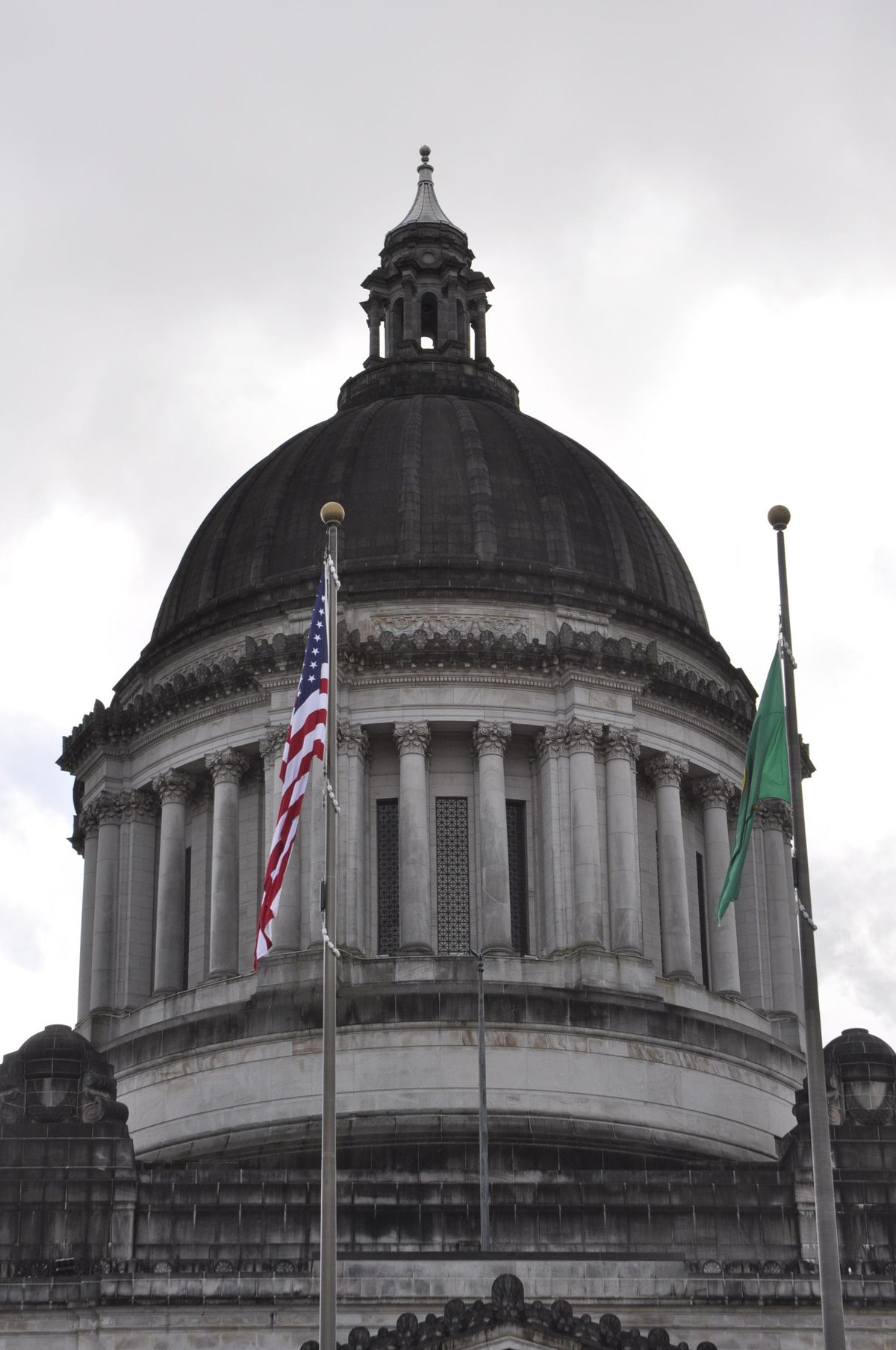 OLYMPIA – The mold and moss that is greying the masonry dome on the Legislative Building will be cleaned with a $3.4 million appropriation added to the capital construction budget. (Jim Camden / The Spokesman-Review)