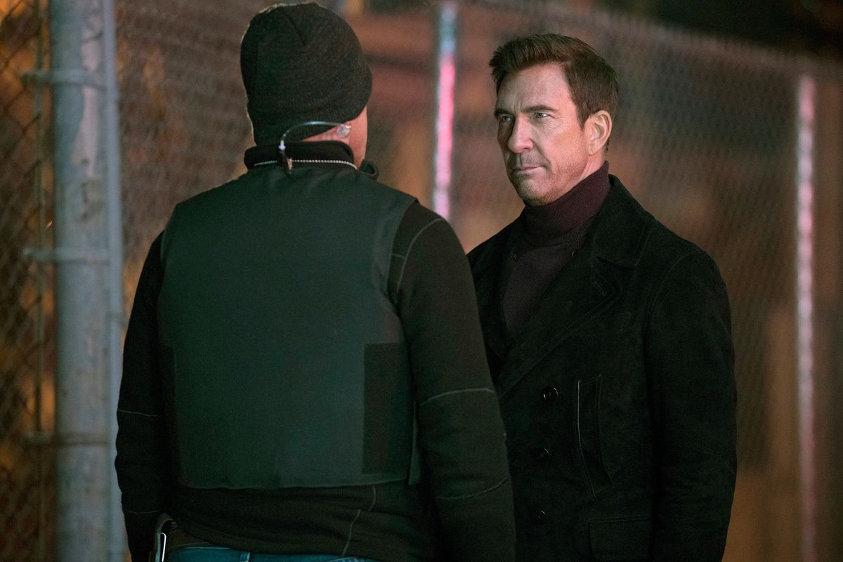 This image released by NBC shows Dylan McDermott as Richard Wheatley, in a scene from "Law & Order: Organized Crime. (Virginia Sherwood)