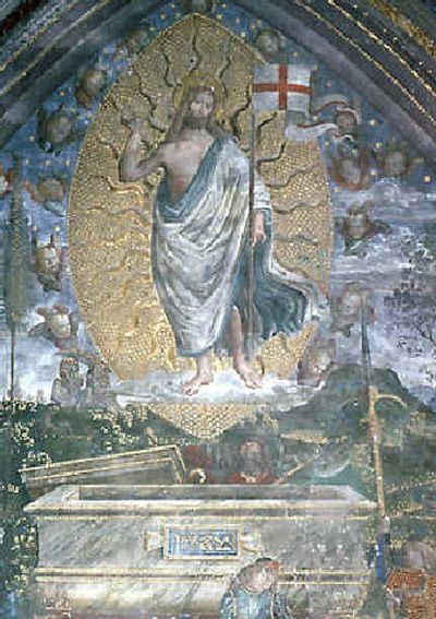
A detail from Pinturicchio's fresco 
