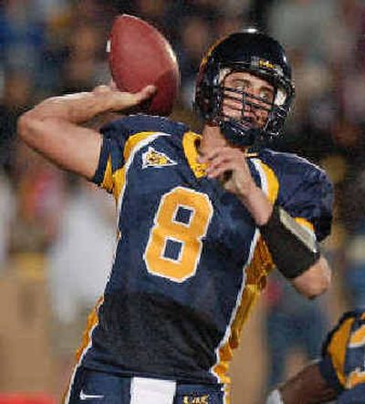
California quarterback Aaron Rodgers was on target against UCLA, passing for 260 yards and four touchdowns in a 45-28 Pac-10 victory in Berkeley, Calif. 
 (Associated Press / The Spokesman-Review)