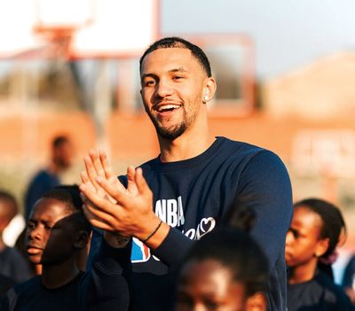 Orlando Magic guard Jalen Suggs traveled to Johannesburg in early August to coach young players at a camp.  (Getty Images)