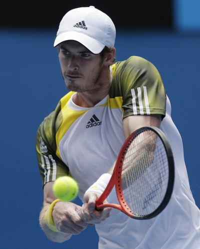 Britain’s Andy Murray won to advance to the third round. (Associated Press)