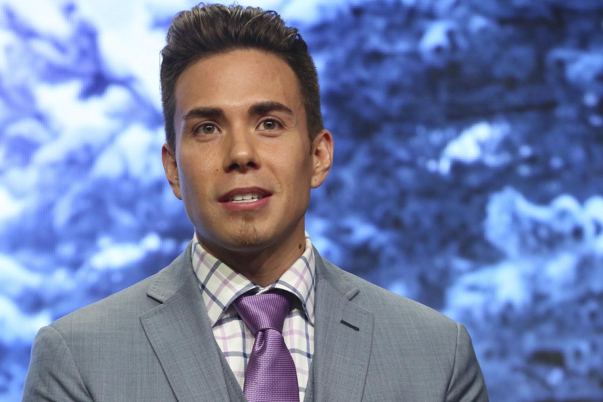 Apolo Ohno participates in “The PyeongChang 2018 Winter Olympics” panel during the NBC Television Critics Association Summer Press Tour. (Willy Sanjuan / Willy Sanjuan/Associated Press)