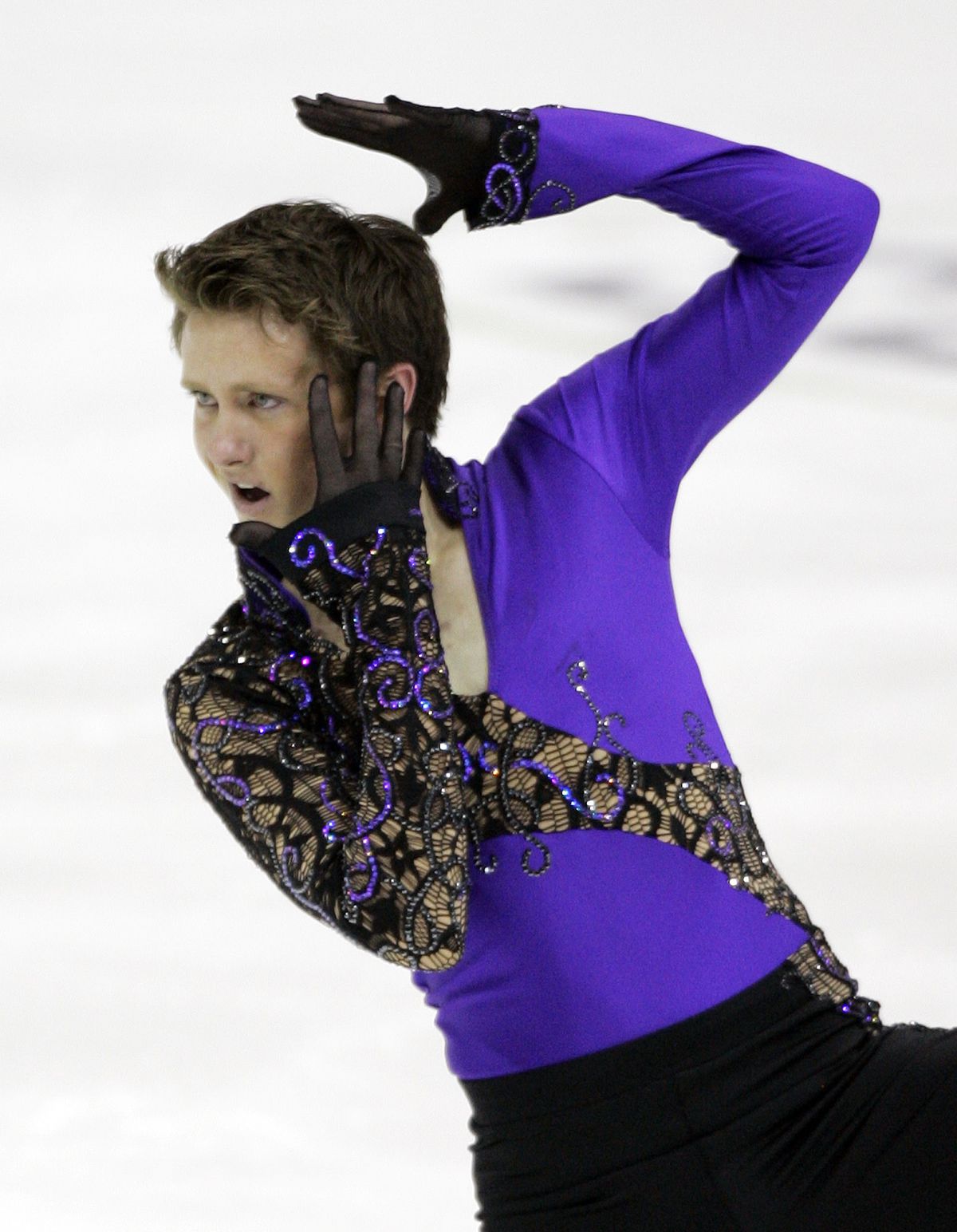 Jeremy Abbott finishes his men’s free skate Sunday in Cleveland en route to the U.S. title. (Associated Press / The Spokesman-Review)