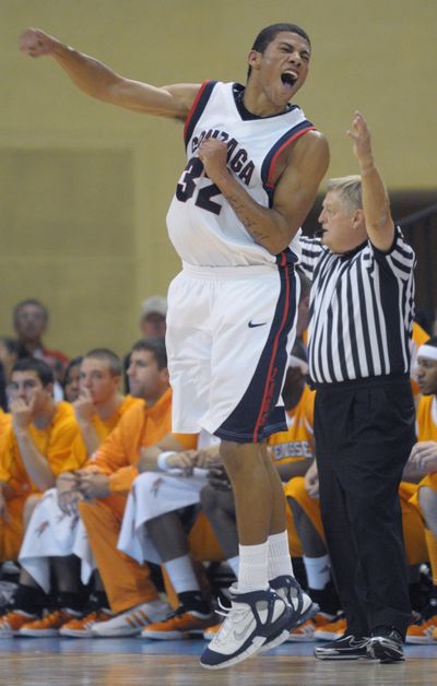 Steven Gray and the Zags are 3-4 since beating Vols in November.  (Associated Press / The Spokesman-Review)