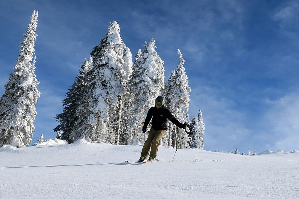 Near the top of the new terrain on Chair 6, which will open next season. (John  Nelson / The Spokesman-Review)