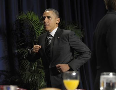 President Barack Obama attends the National Prayer Breakfast in Washington, D.C., on Thursday. (Associated Press)