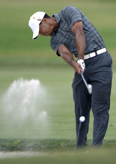 Tiger Woods is holding a slim, one-shot lead at Bay Hill. (Associated Press)