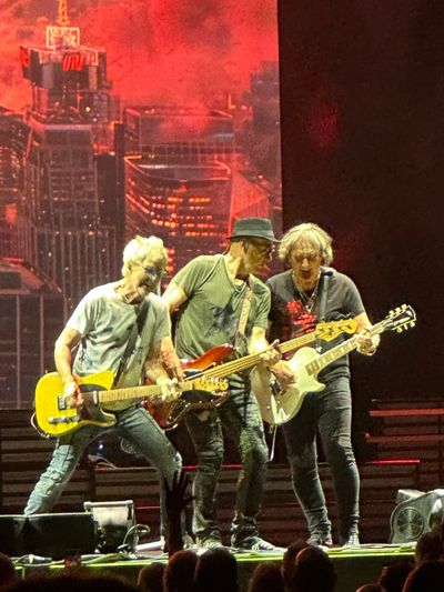 REO Speedwagon performs at Ameris Bank Amphitheatre in Alpharetta, Georgia, on Aug. 17, 2024.   (RODNEY HO/The Atlanta Journal-Constitution/TNS)