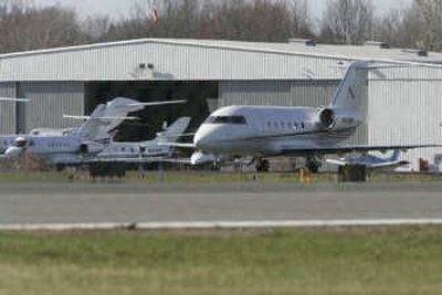 
Private jets are seen at Teterboro Airport in Teterboro, N.J. Major airlines are asking passengers for help convincing Congress that private aircraft owners should pay a bigger share of modernizing an outdated air-traffic control system. Associated Press
 (Associated Press / The Spokesman-Review)