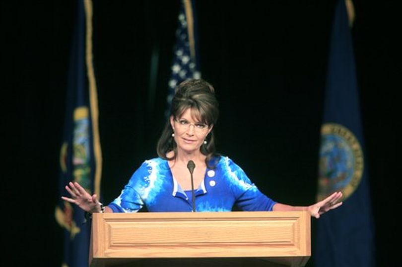 Former Alaska Gov. Sarah Palin speaks during a rally for Idaho GOP congressional candidate Vaughn Ward, not pictured, at Qwest Arena Friday, May 21, 2010 in Boise, Idaho. (Chris Butler / AP Photo/Idaho Statesman)