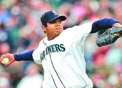 Mariners starting pitcher Felix Hernandez, who has been sidelined since April 18 with an elbow problem, is slated to make his return to the mound tonight in Seattle against the Los Angeles Angels.
(Associated Press / The Spokesman-Review)