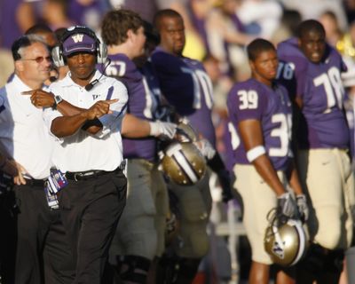 Coach Tyrone Willingham’s Huskies are at a crossroads.  (Associated Press / The Spokesman-Review)