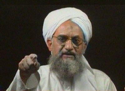 
Al-Qaida's deputy leader Ayman al-Zawahiri, seen here in an image from Al-Jazeera, released a new videotape Wednesday.
 (File Associated Press / The Spokesman-Review)