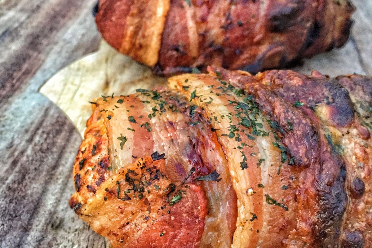 Bacon Wrapped Stuffed Chicken Breasts. (Photo courtesy of Audrey Alfaro)