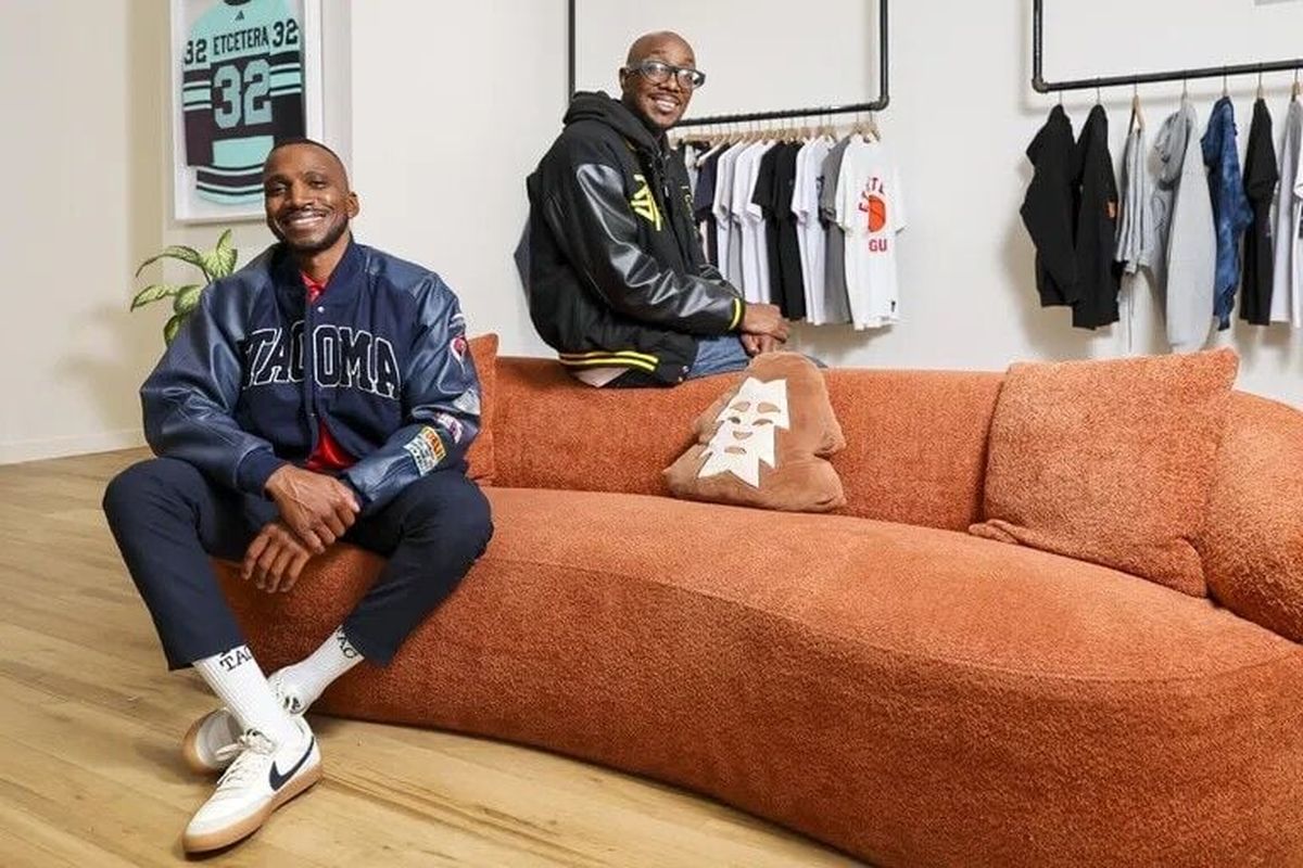 eTc founders Perris Wright, left, and Umi Wagoner at the shop on Oct. 24 in Tacoma. (Seattle Times)