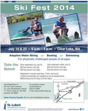 SkiFest is one of two outdoor recreation opportunities offered for the physically challenged this summer by St. Luke's Rehabilitation Institute.