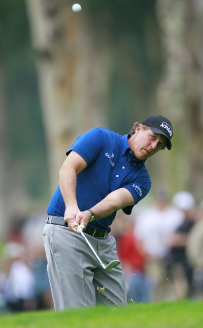 Phil Mickelson was two shots down with three holes to play. (Associated Press / The Spokesman-Review)