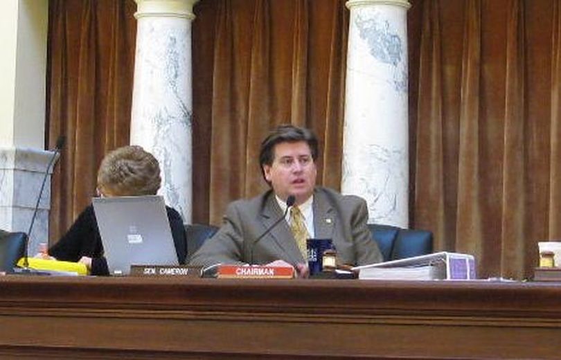 Senate Finance Chairman Dean Cameron, R-Rupert, presides over the Joint Finance-Appropriations Committee Friday as it votes to protect public schools from budget cuts this year, though schools face even bigger cuts next year. (Betsy Russell)