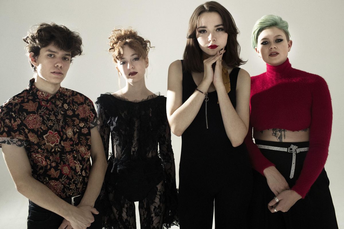 The Regrettes, from left to right, Maxx Morando, Genessa Gariano, Lydia Night and Sage Nicole, released the “Attention Seeker” EP in February. (Kenneth Cappello)