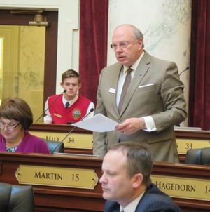 Idaho state Sen. Dan Foreman, R-Moscow, tried unsuccessfully to talk the Senate into rejecting a bill that would repeal Idaho's invalidated law banning abortion-causing drugs from being prescribed via telemedicine. (Betsy Russell/Eye on Boise)