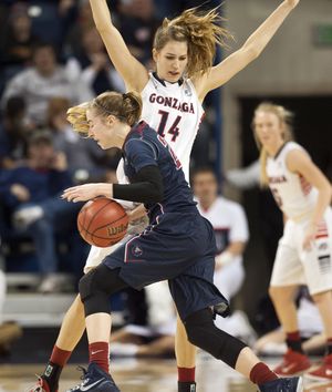 Gonzaga forward Sonny Greinacher says being tall (6-foot-4) has it's advantages and disadvantages, but "it’s better than being too short."  (Dan Pelle)