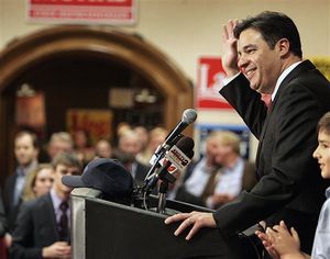 Idaho Rep. Raul Labrador speaks to supporters at the Idaho GOP''s election-night watch party in Boise on Tuesday (AP / Matt Cilley)
