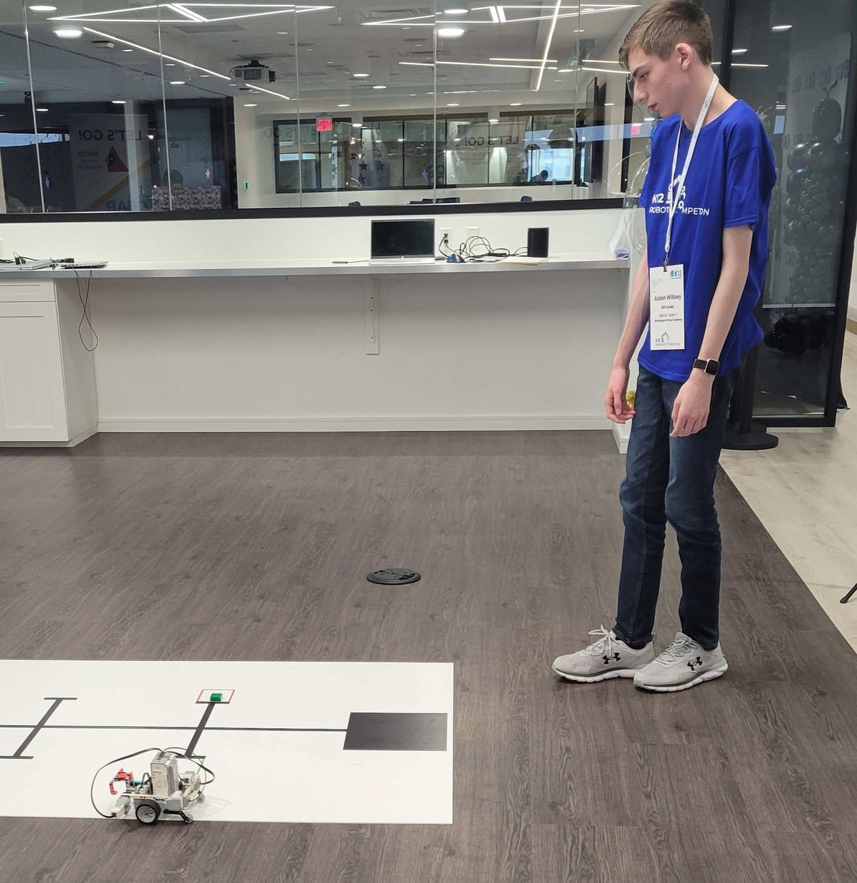 Aidan Willsey went to Washington, D.C. for a robotics competition, where he and his partner placed second.  (Courtesy)