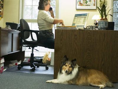 
Jan Watson and Caesar at work.
 (The Spokesman-Review)