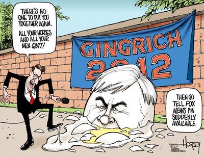 David Horsey,davidhorsey.com,seattlepi.com
Ginrich's fall as Humpty Dumpty

