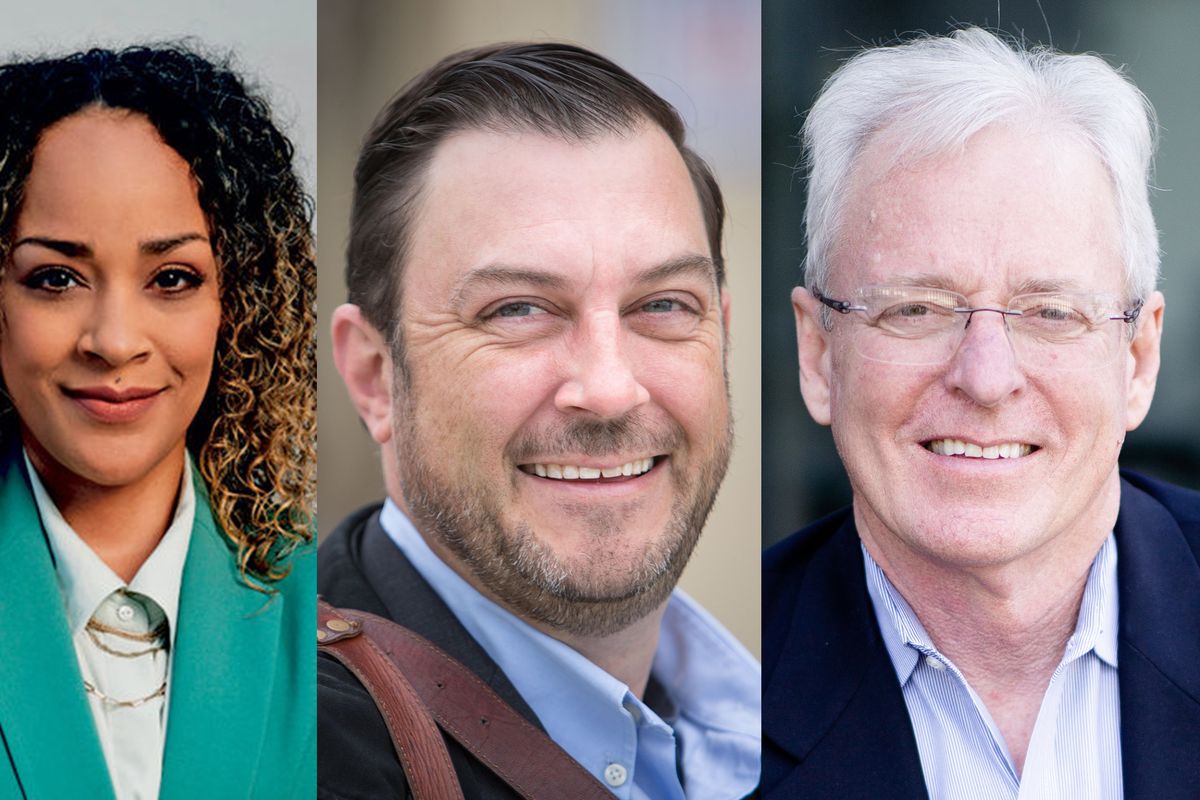 The three candidates vying to represent Spokane in the state House are, from left to right, Democrat Natasha Hill, Democrat Ben Stuckart and Republican Tony Kiepe.   (Courtesy)