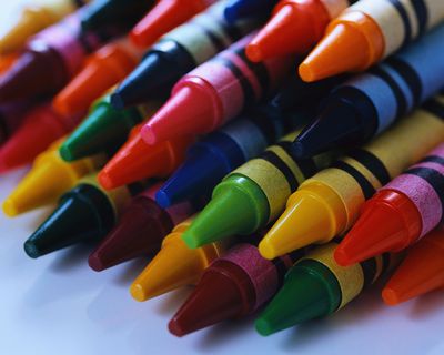 Soy or beeswax crayons are available for people concerned about possible toxins in standard crayons.  (Courtesy Washington Department of Ecology)