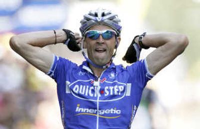 
Cedric Vasseur of France enjoys win in the 10th stage of the Tour de France. Associated Press
 (Associated Press / The Spokesman-Review)