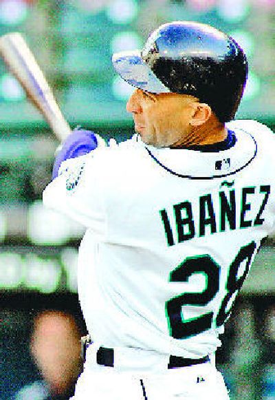 
Seattle trailed 6-5 after Raul Ibanez's three-run homer in the ninth inning. 
 (Associated Press / The Spokesman-Review)