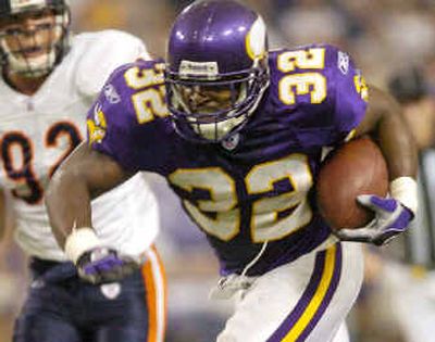 
Minnesota Vikings running back Onterrio Smith could have a big day against Seattle's defense, which has allowed nine rushing TDs in the last four games.
 (Associated Press / The Spokesman-Review)