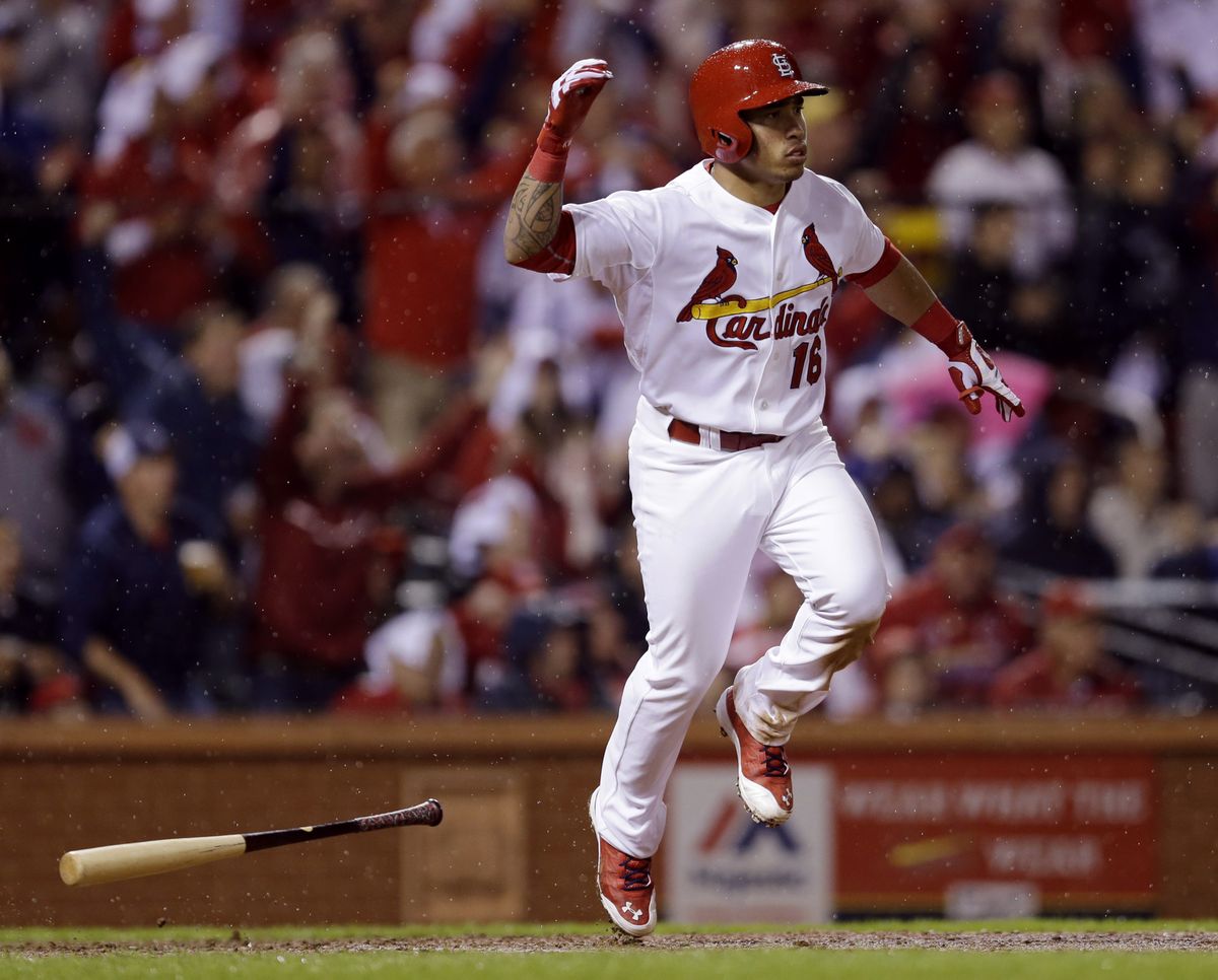 Kolten Wong’s two-run home run in the seventh inning keyed St. Louis’ 3-1 Game 3 victory over Los Angeles. (Associated Press)