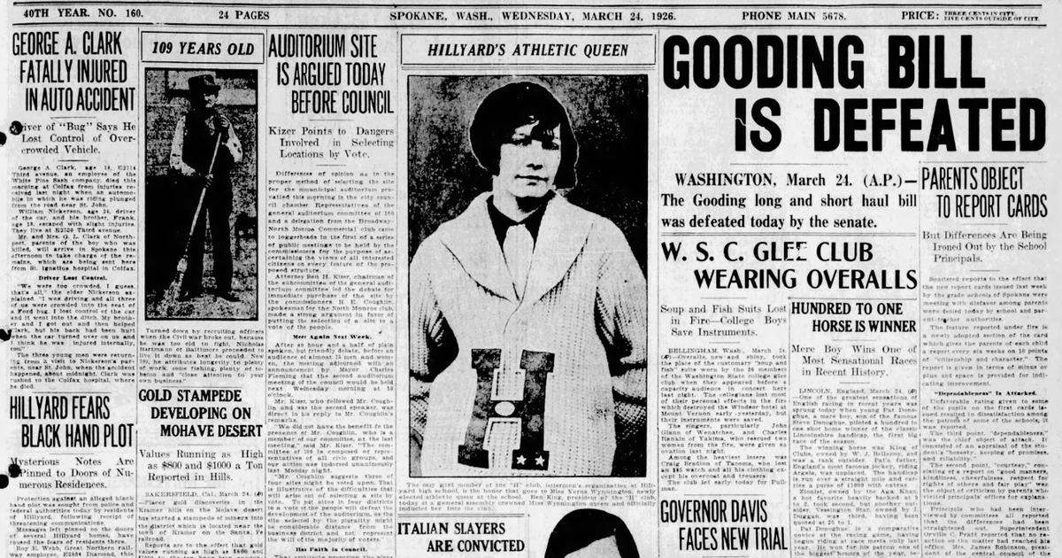 This day in history: Spokane Weekly Chronicle announced end of publication. New report cards judged kids for manners, ‘cheerfulness’ and more