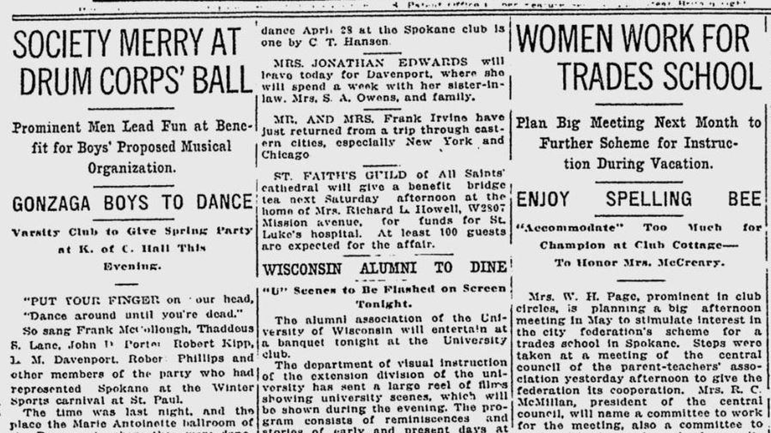 100 years ago today in Spokane: Drum and bugle corps sings for ...